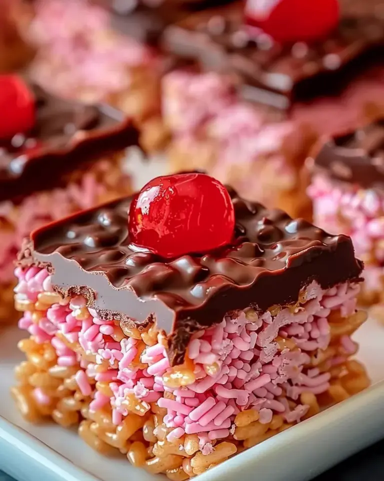 cocolate covered cerry rice krispies treats