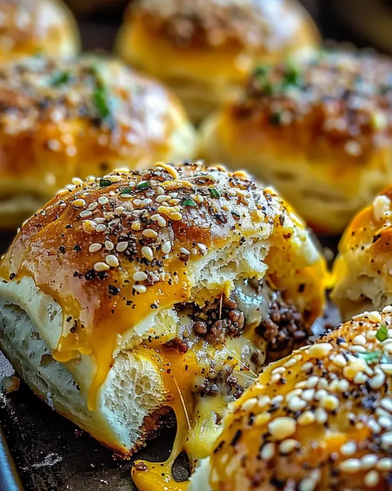 Garlic Parmesan Cheeseburger Bombs