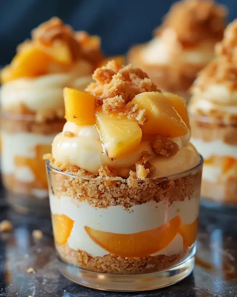 Peach Cobbler Cheesecake Cups