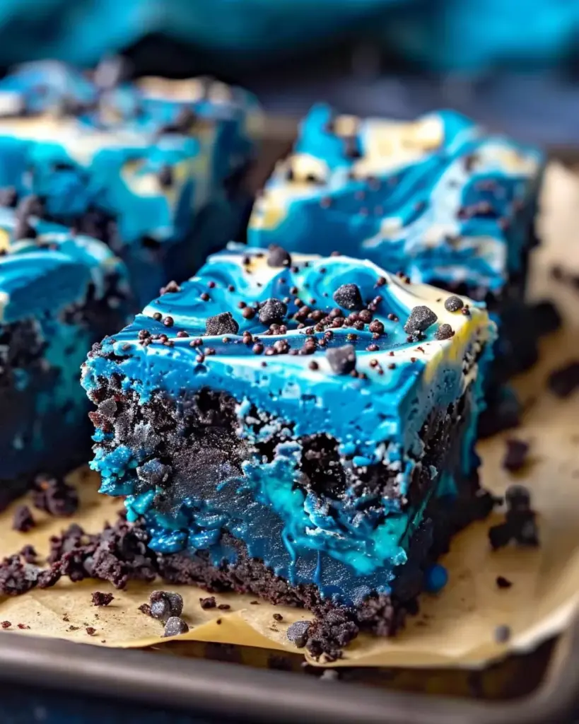 blue velvet brownies