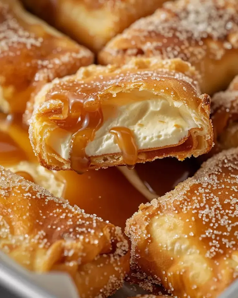 Cheesecake Egg Rolls- With Caramel Sauce