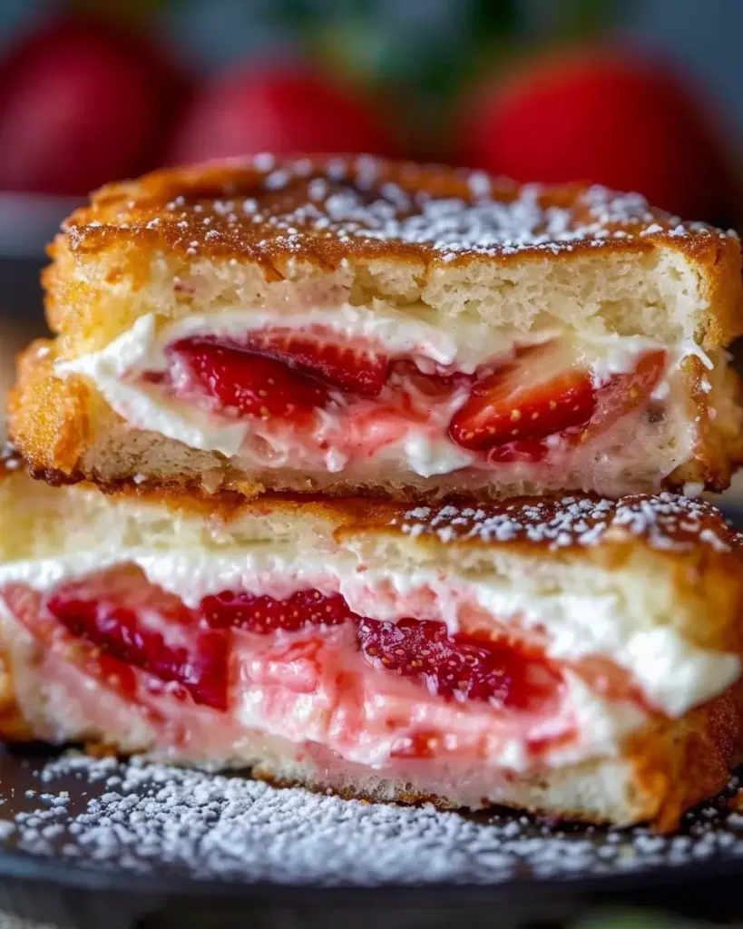 Fried Strawberry Cheesecake Sandwiches