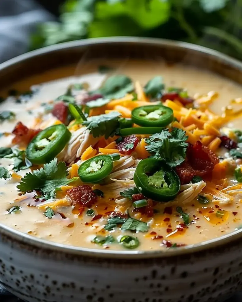 Spicy Jalapeño Popper Chicken Soup Recipe