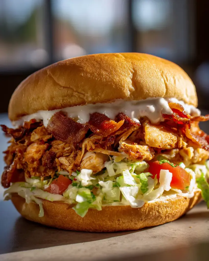 Chopped Chicken Bacon Ranch Sandwich Recipe