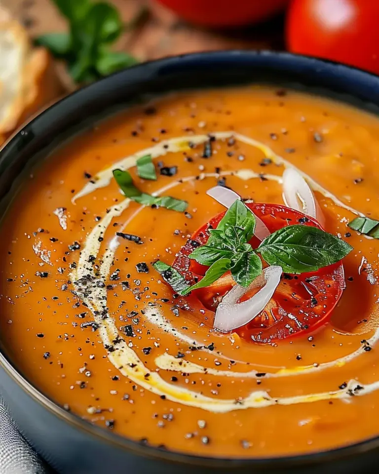 Creamy Roasted Garlic Tomato Soup