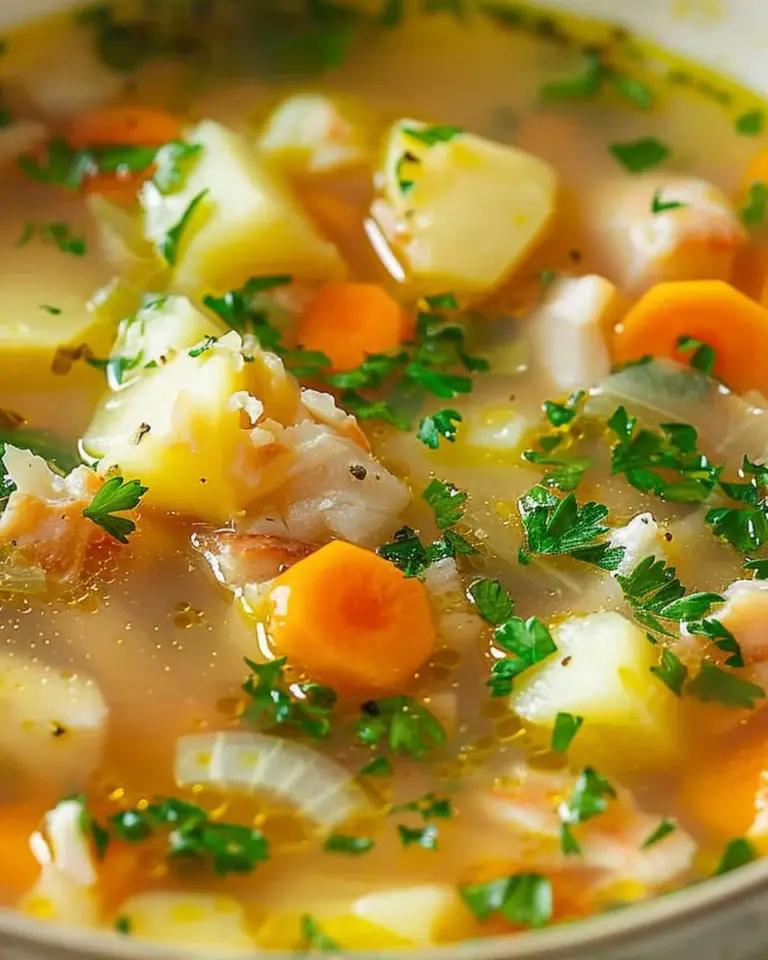 Creamy Vegetable Fish Soup