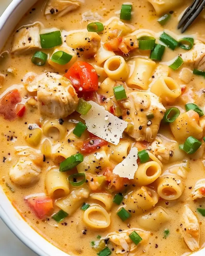 Creamy Cajun Chicken Pasta Soup