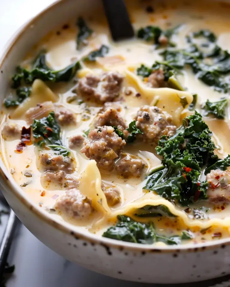 Creamy White Lasagna Soup