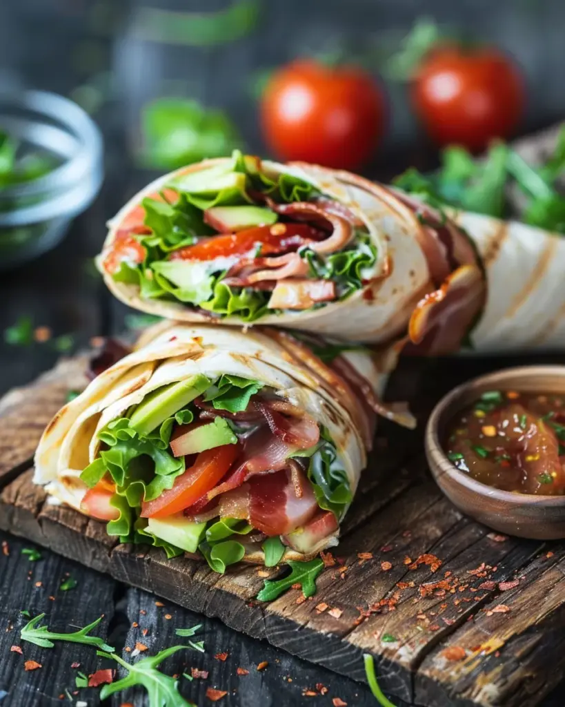 Gourmet BLT Wraps with Secret Sauce