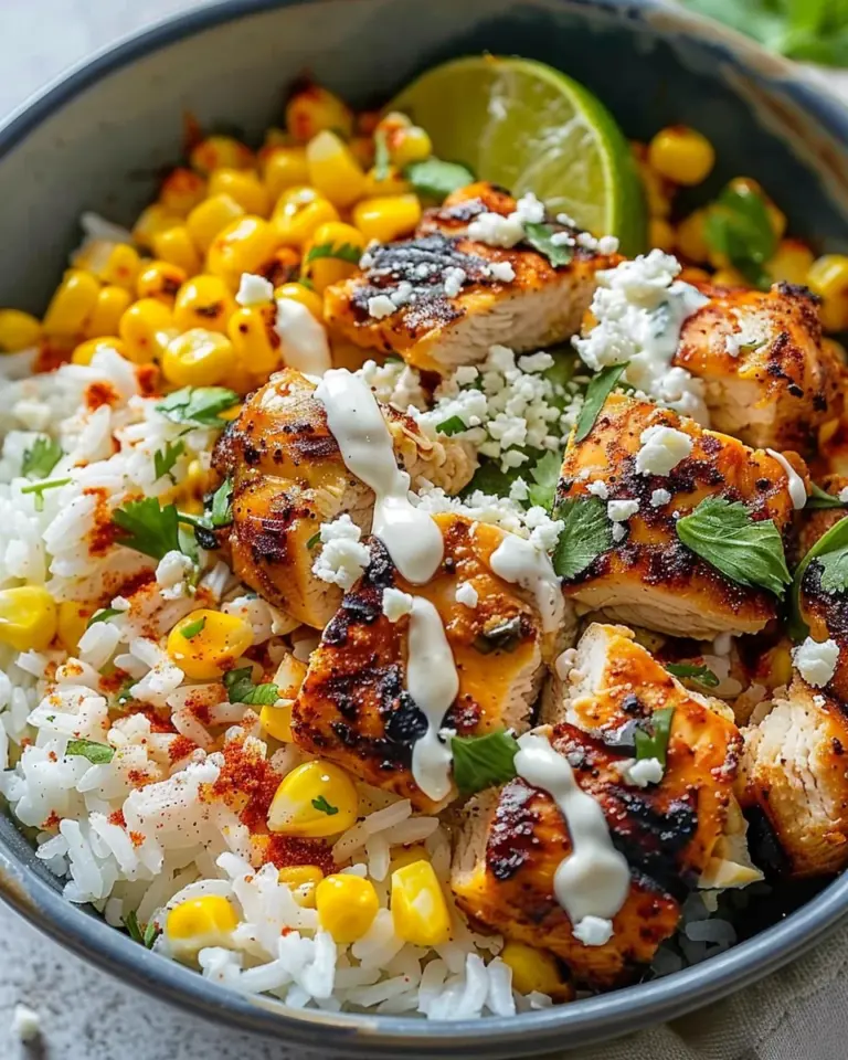 Street Corn Chicken Rice Bowl