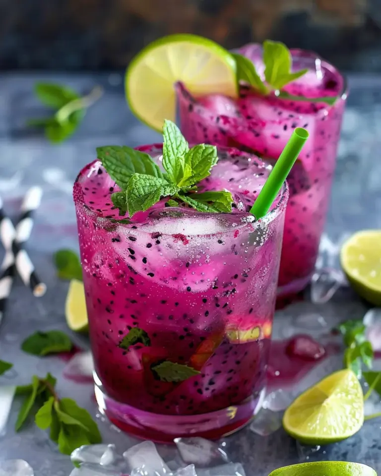 Dragon Fruit Juice Mojito Recipe