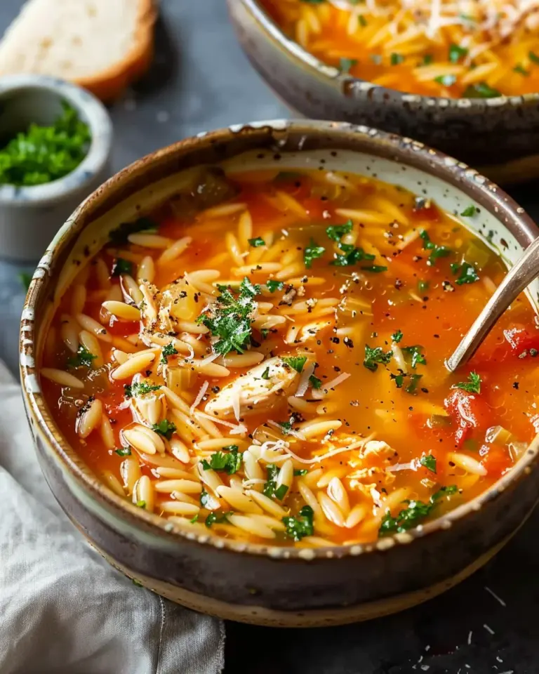 Chicken Orzo Tomato Soup Recipe