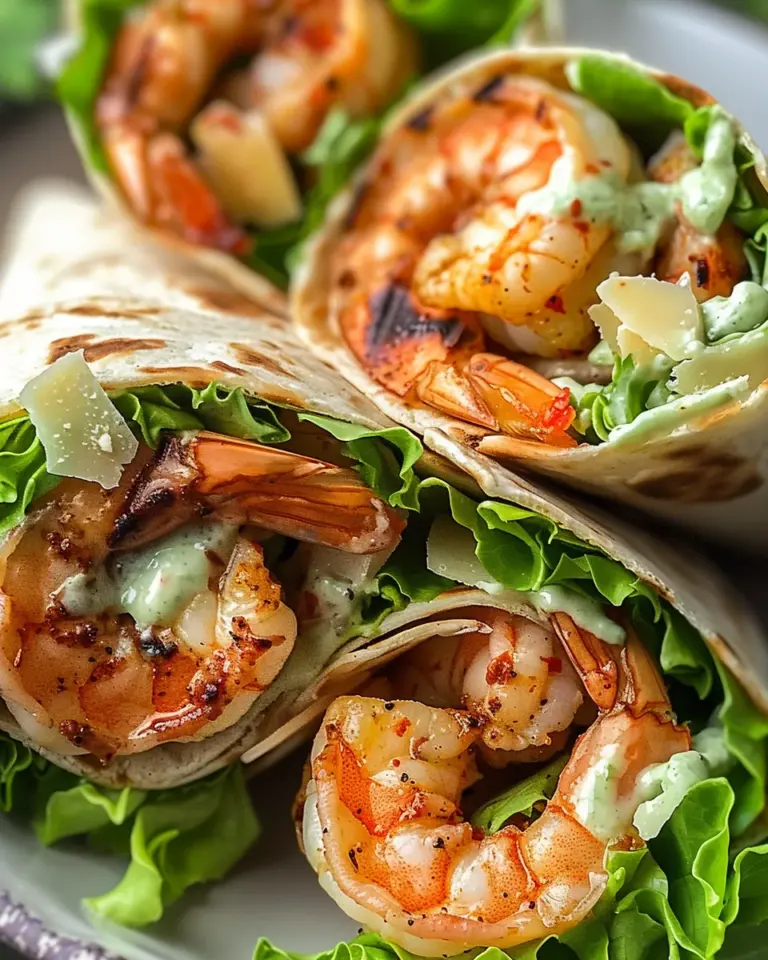 Grilled Shrimp Caesar Wraps