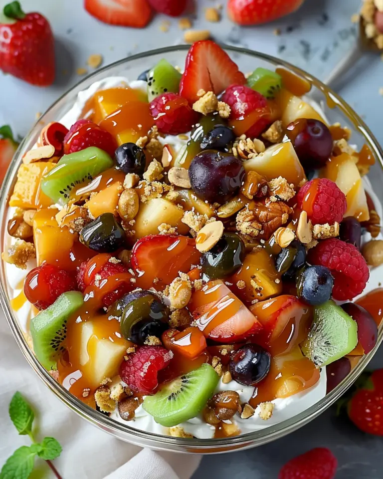 Caramel Crunch Cheesecake Fruit Salad