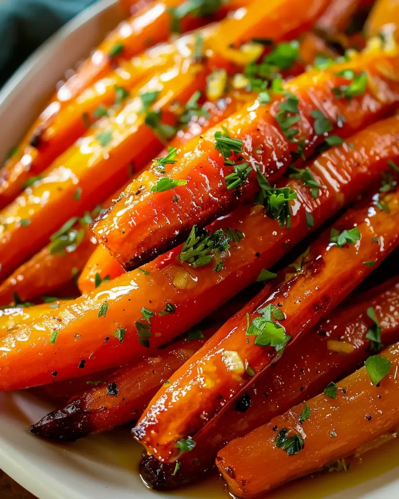 Honey Garlic Butter Roasted Carrots