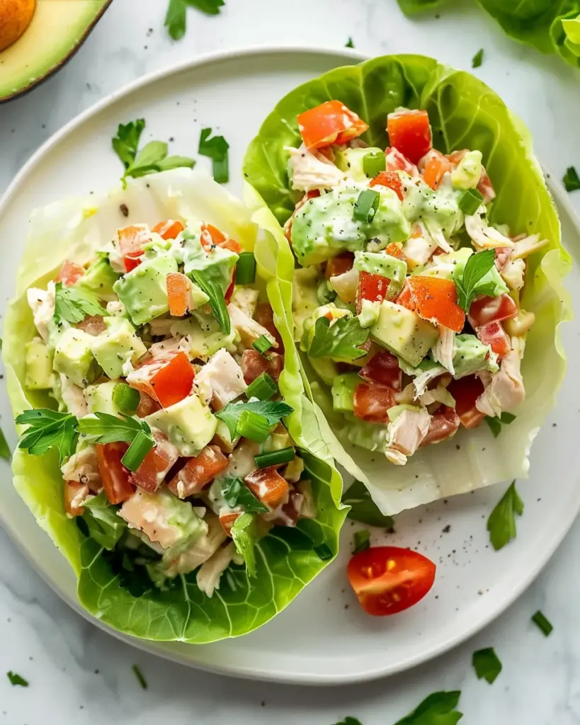 Light & Tasty BLT Chicken Salad Lettuce Wraps – Alrightwithme