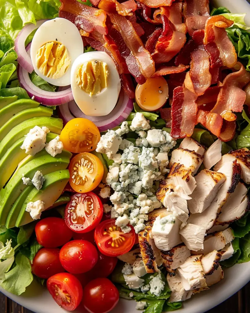 Classic American Cobb Salad with Crispy Bacon