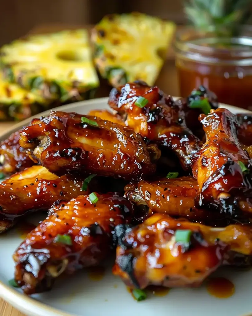 Sticky Pineapple-Teriyaki Chicken Wings in 3 Steps