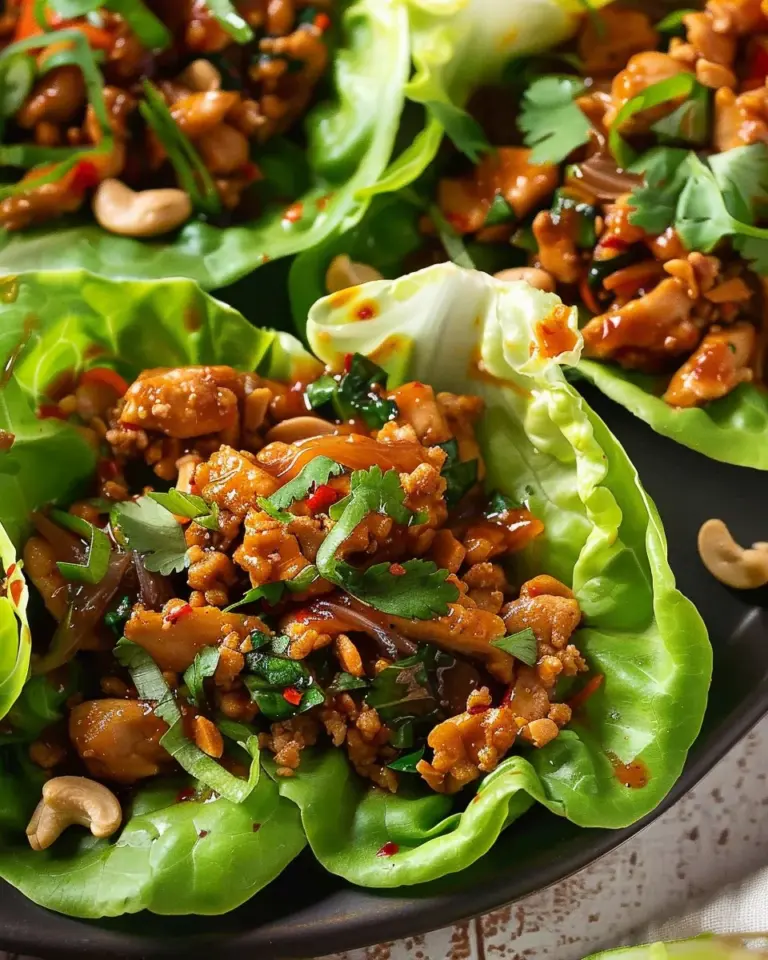Thai Chicken Lettuce Wraps