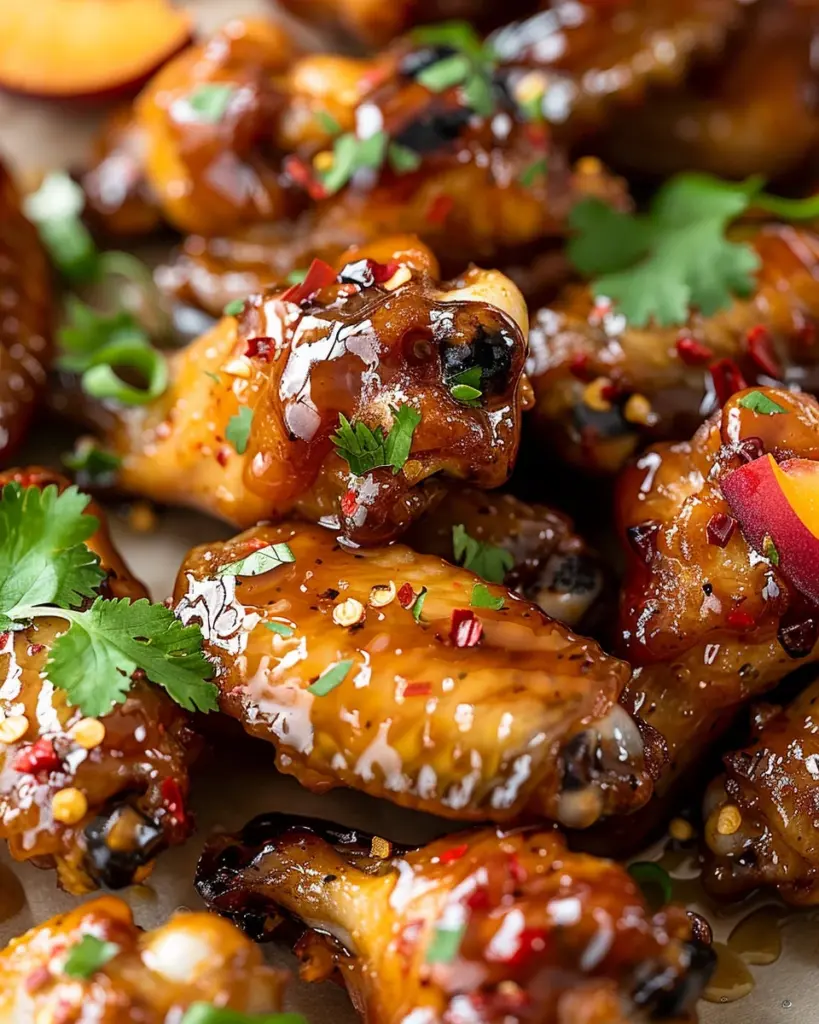 Hot Honey Peach Wings