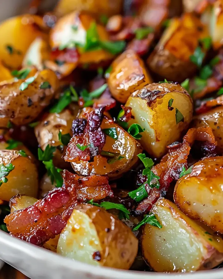 Crispy Bacon Honey Roasted Potatoes