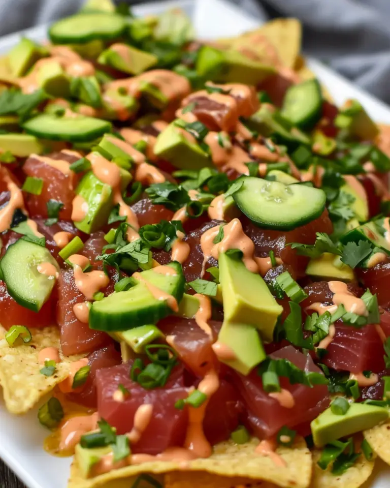 Tuna Poke Nachos