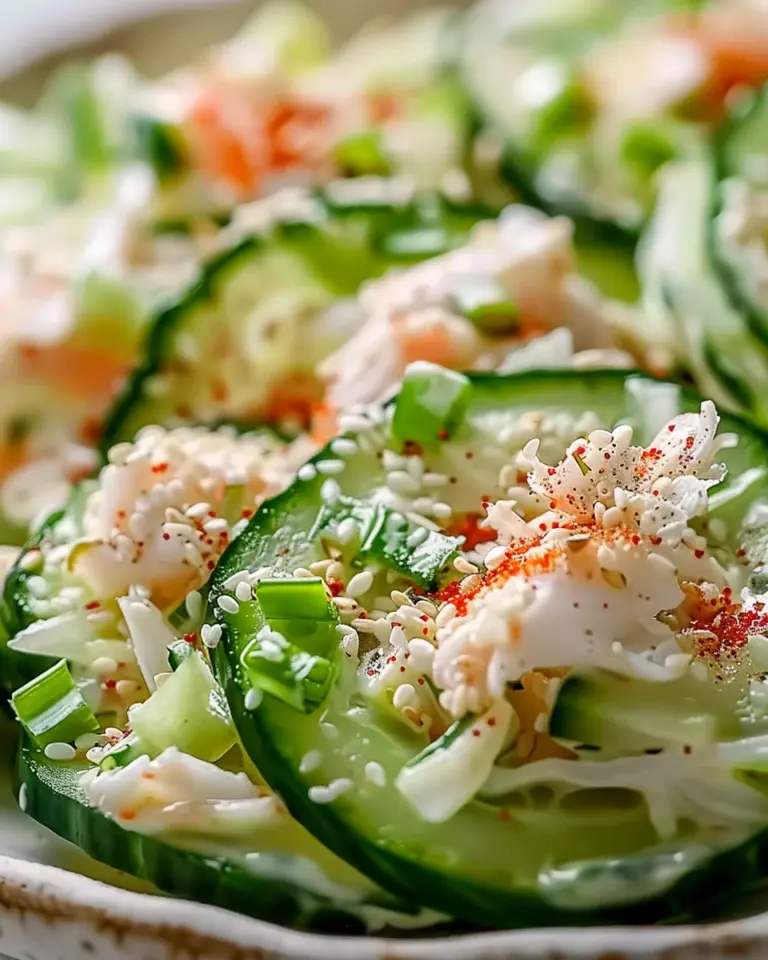 Cucumber Salad with Crab Meat Delight