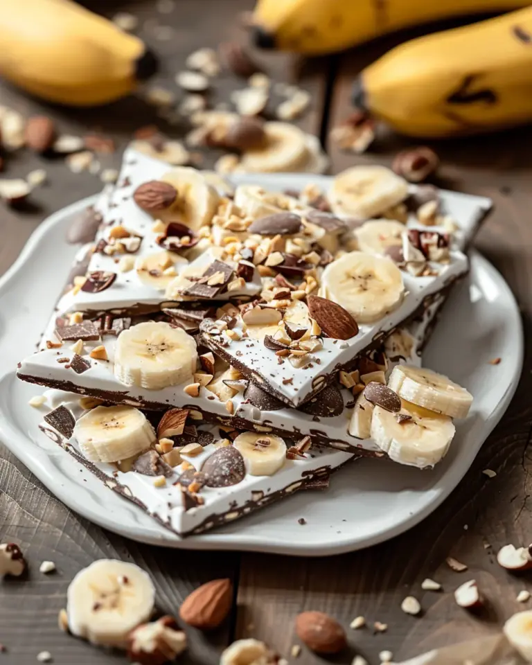 Banana & Nutella Frozen Yogurt Bark