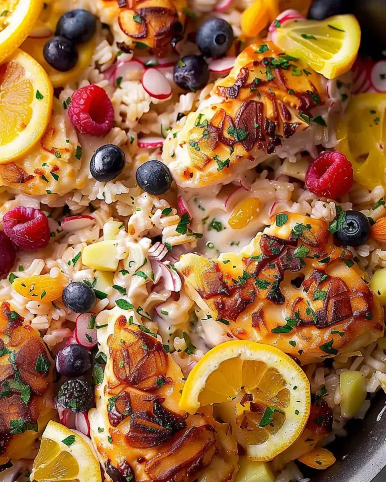 One Pot Greek Chicken and Lemon Rice