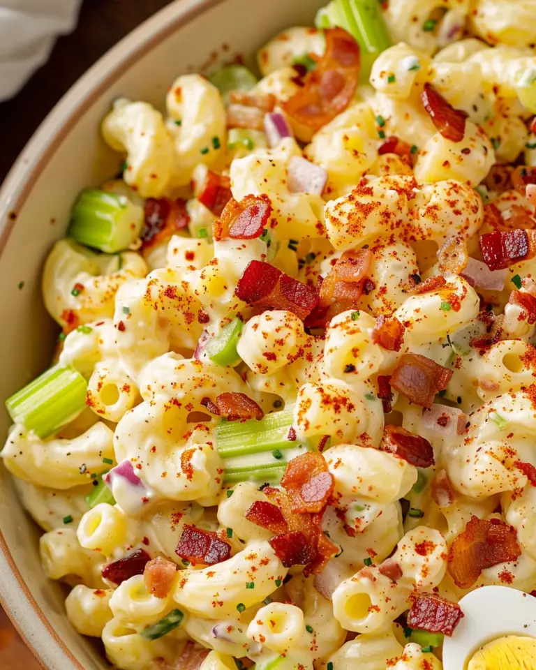 Creamy Deviled Egg Pasta Salad