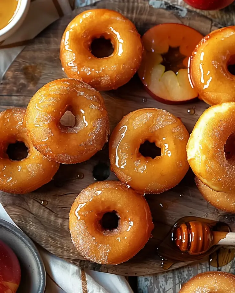 Hot Honey Cinnamon Apple Donuts