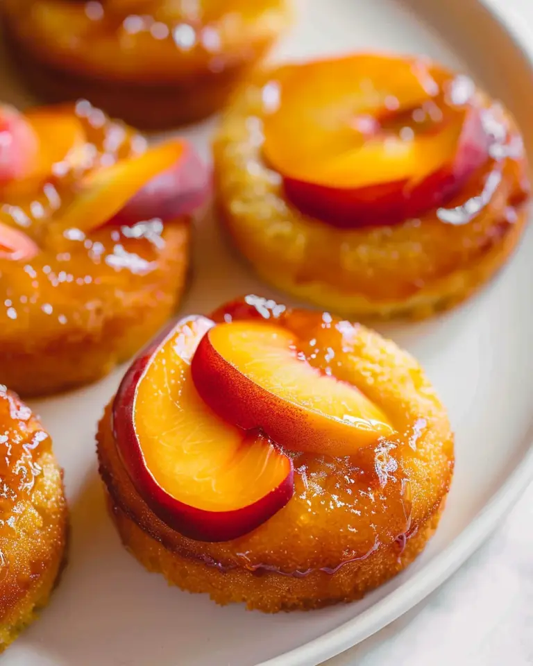 Peach Upside Down Mini Cakes