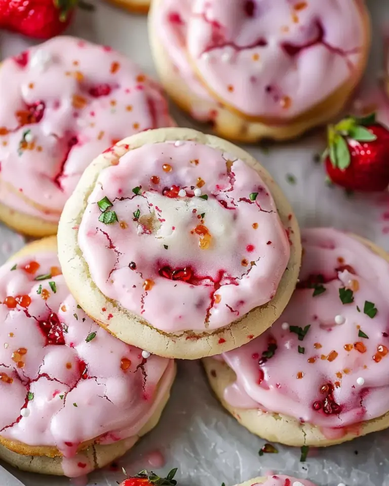 Double Strawberry Sugar Cookies