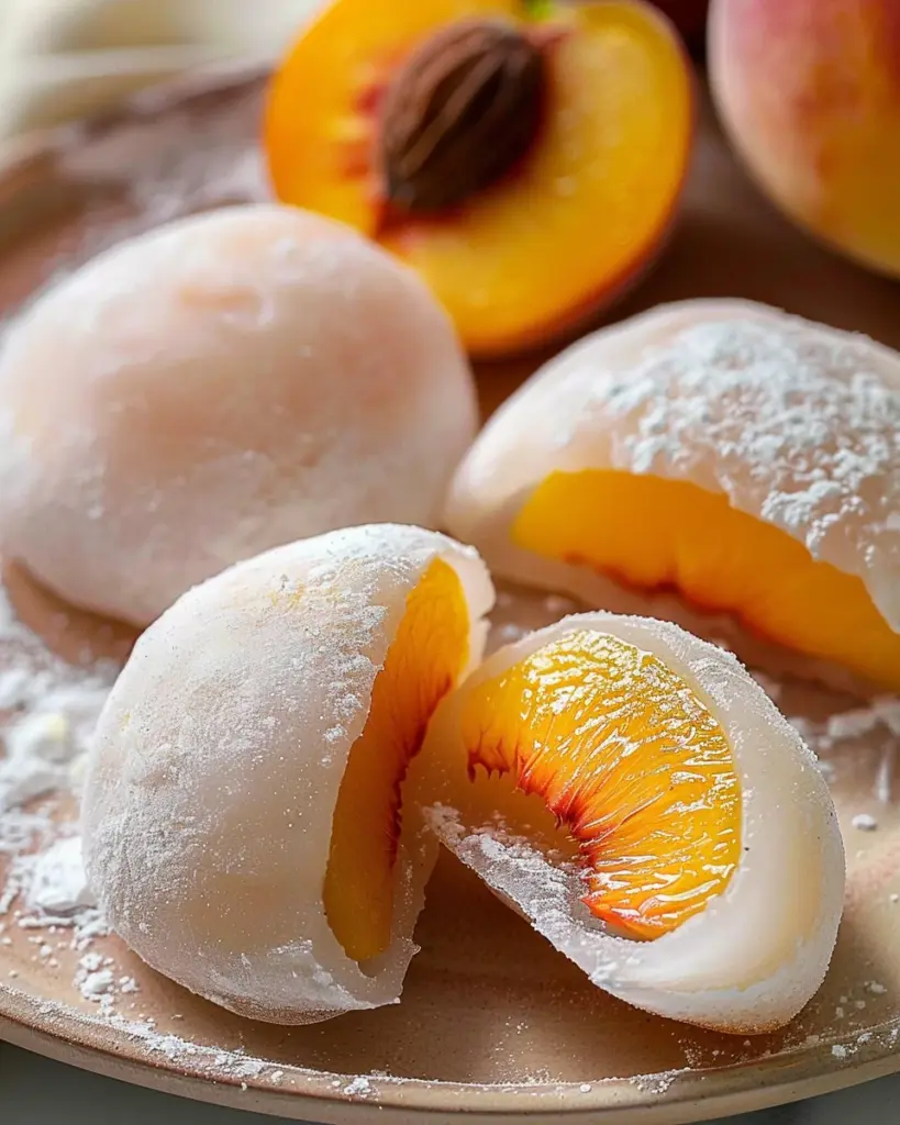 Whole Peach Mochi Recipe (Soft & Chewy)