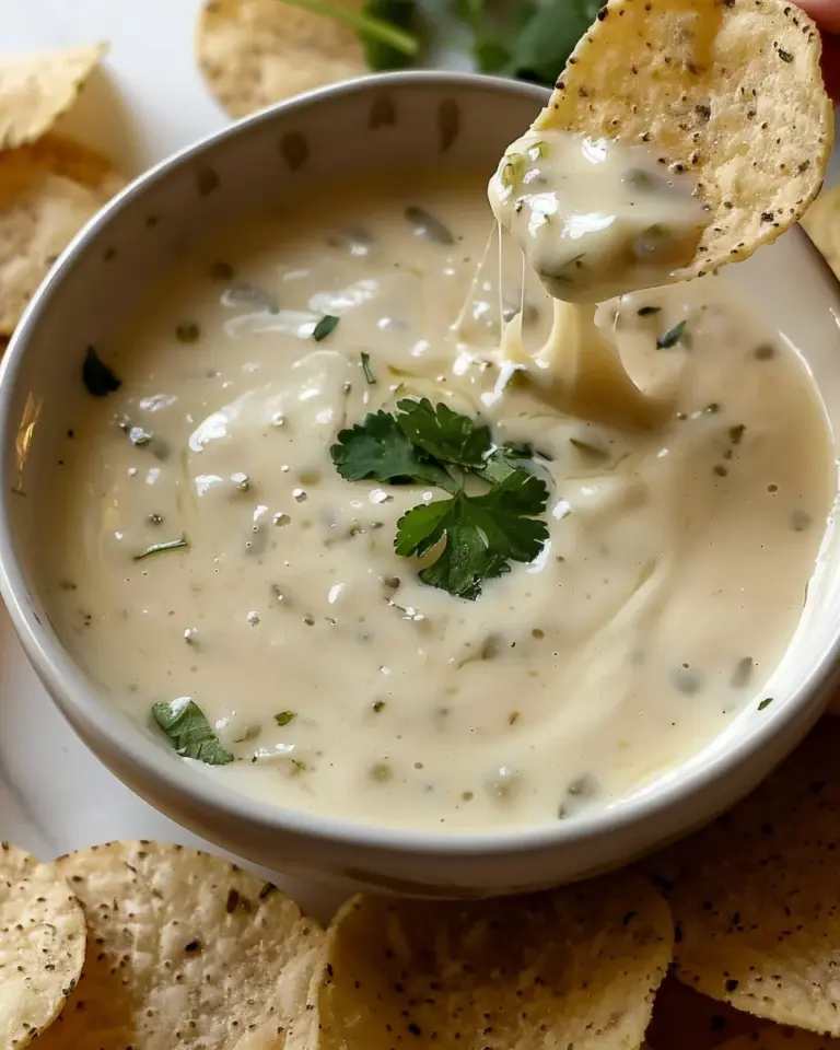 Homemade White Queso with 3 Ingredients