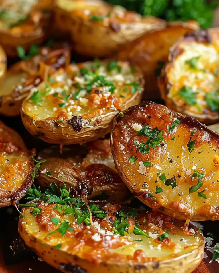 Crispy Garlic Herb Roasted Potato Skins