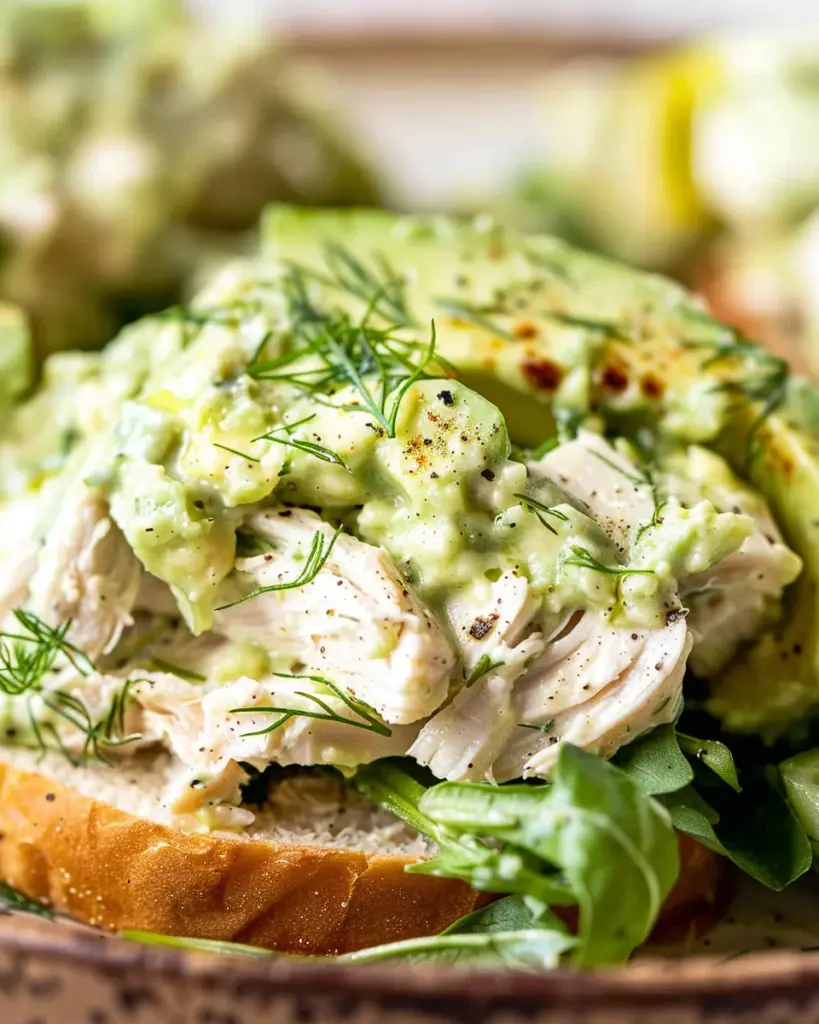 Healthy Greek Yogurt Avocado Chicken Salad Recipe