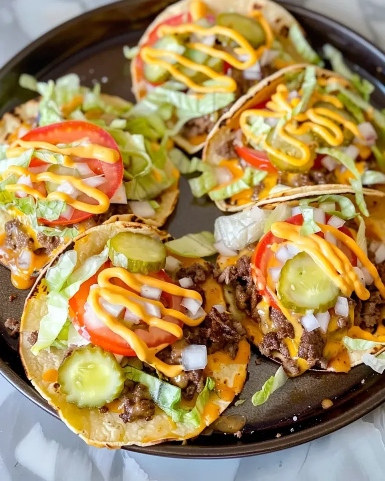 Smashed Cheeseburger Tacos