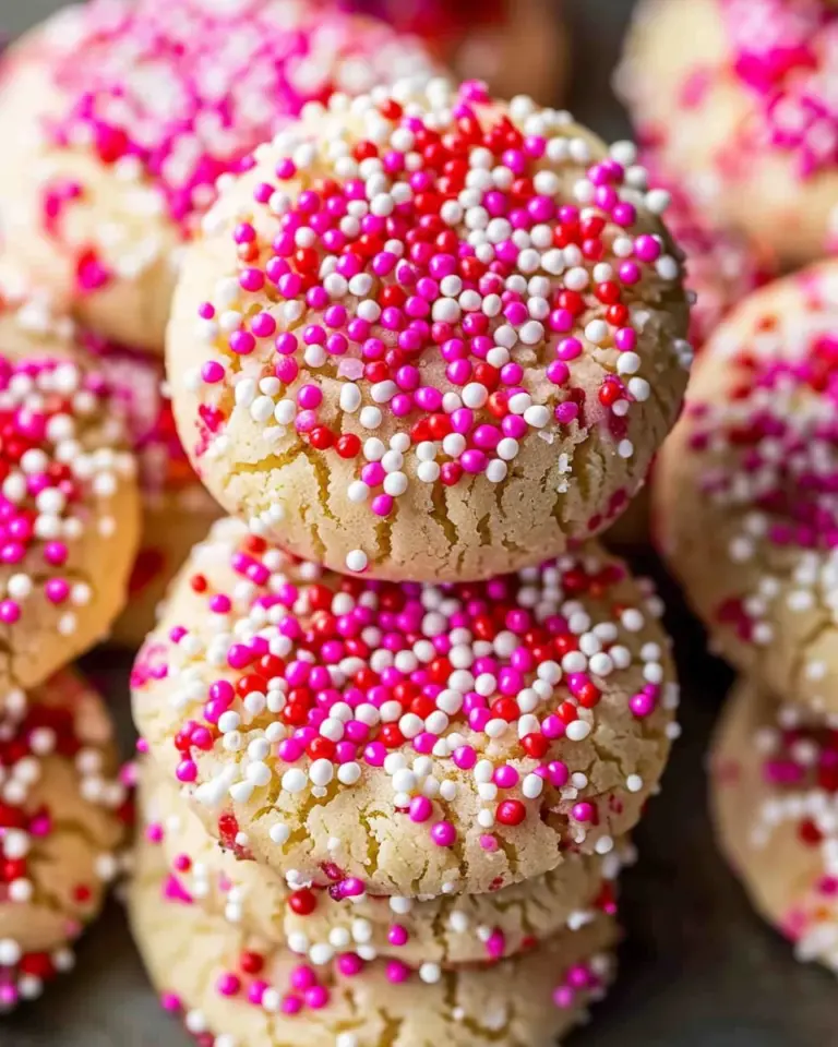Soft Batch Valentine’s Day Sprinkle Cookies