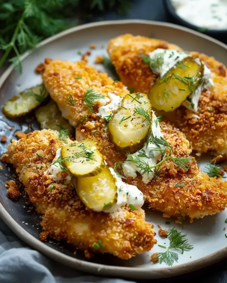 Crispy Dill Pickle Parmesan Chicken: Quick & Crunchy Delight