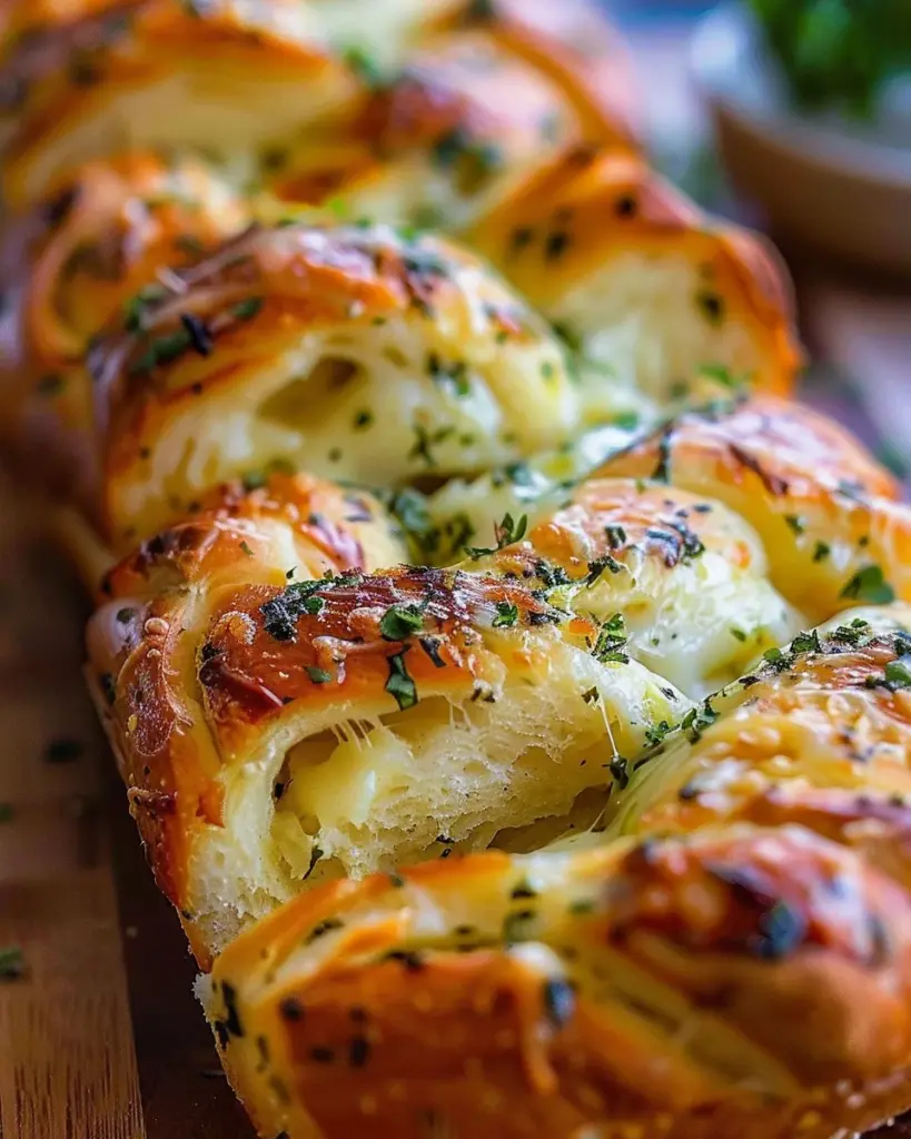 Swirled Garlic Herb And Cheese Bread