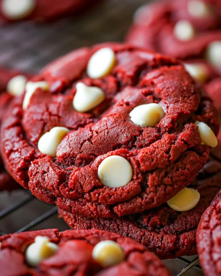 Red Velvet White Chocolate Chip Cookies