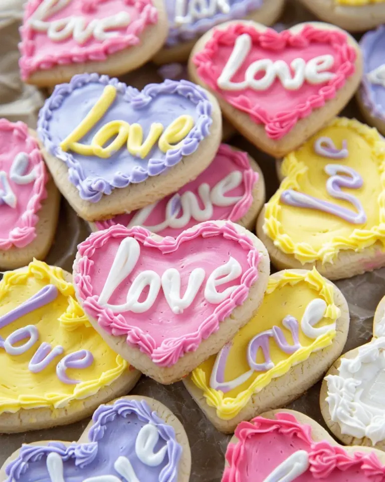 Gluten Free Conversation Heart Cookies