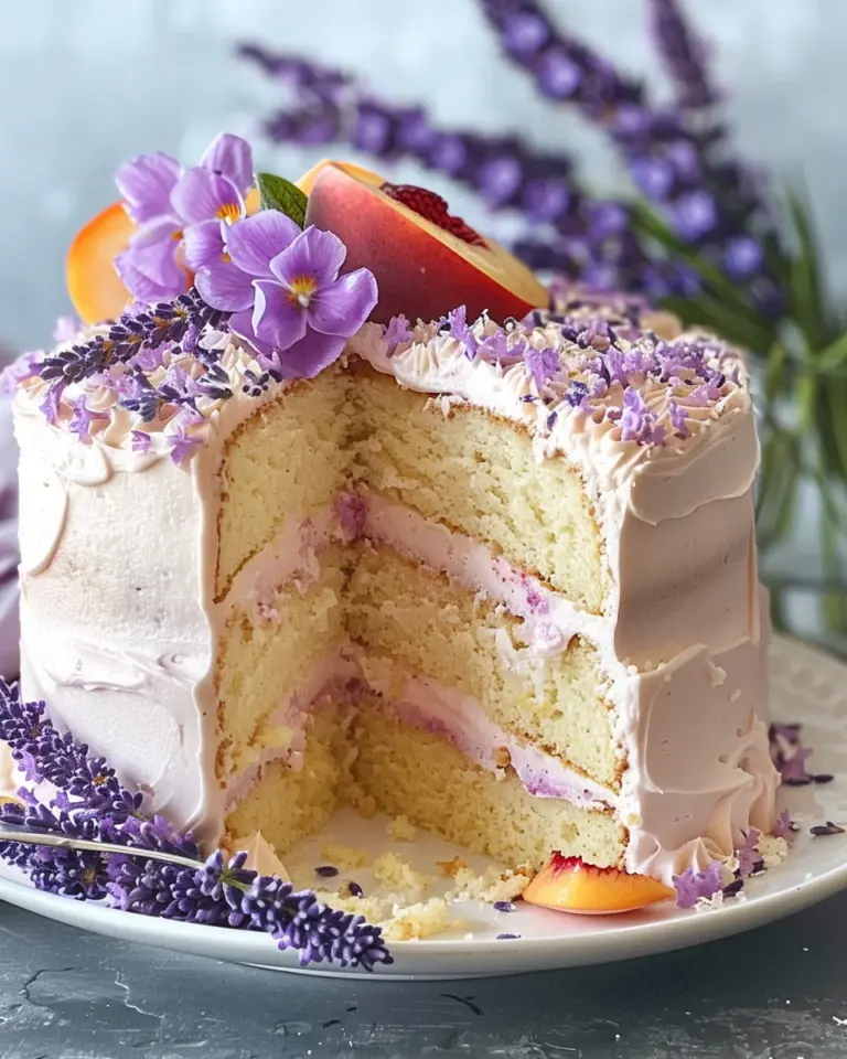 Lavender and Peach Dream Cake