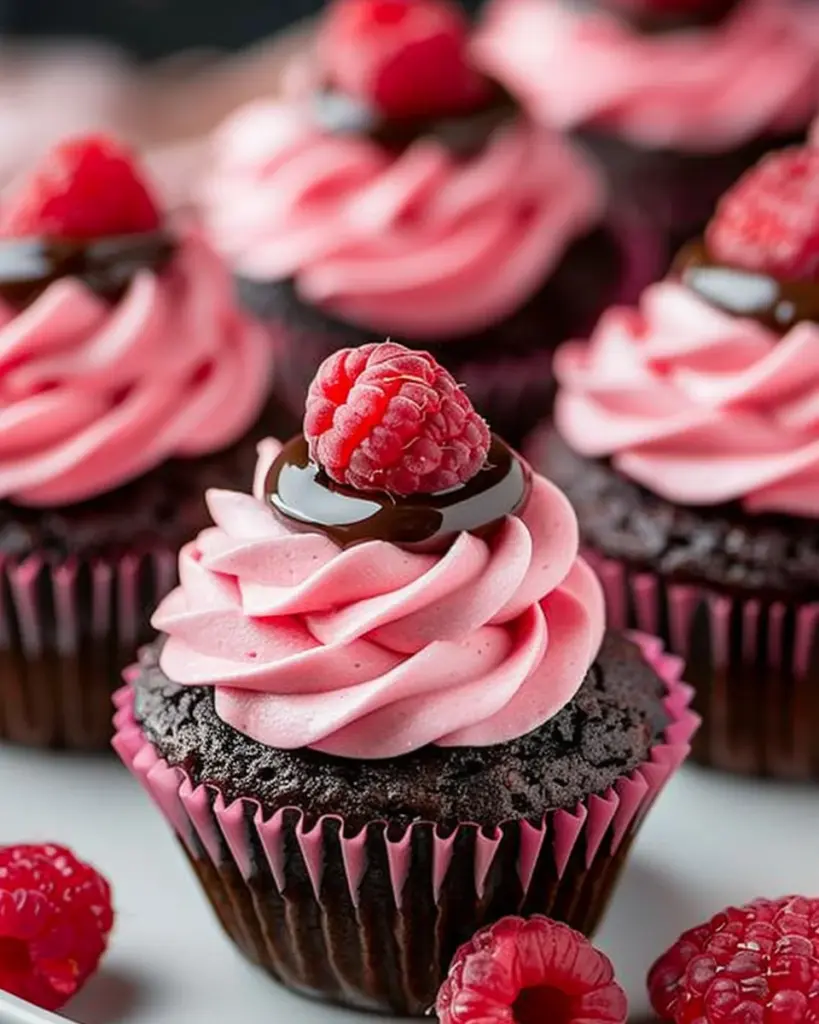 Raspberry Chocolate Cupcakes