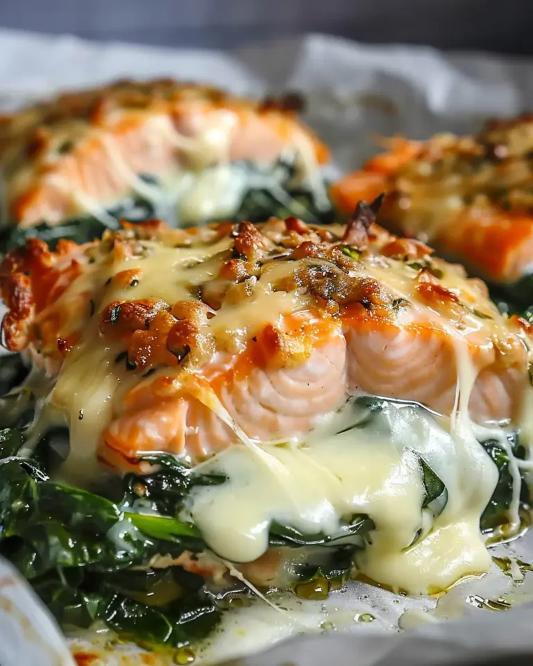 Irresistible Baked Salmon with Spinach and Mozzarella Bliss