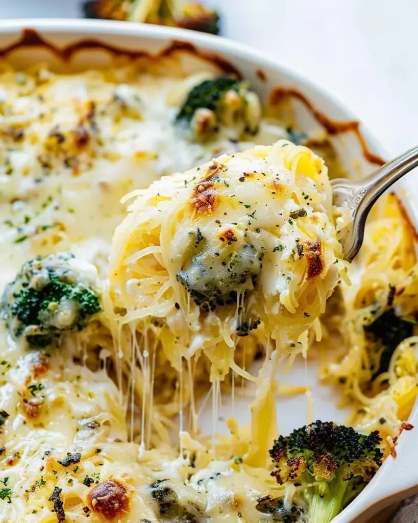 Alfredo Spaghetti Squash Casserole (5 Ingredients!)