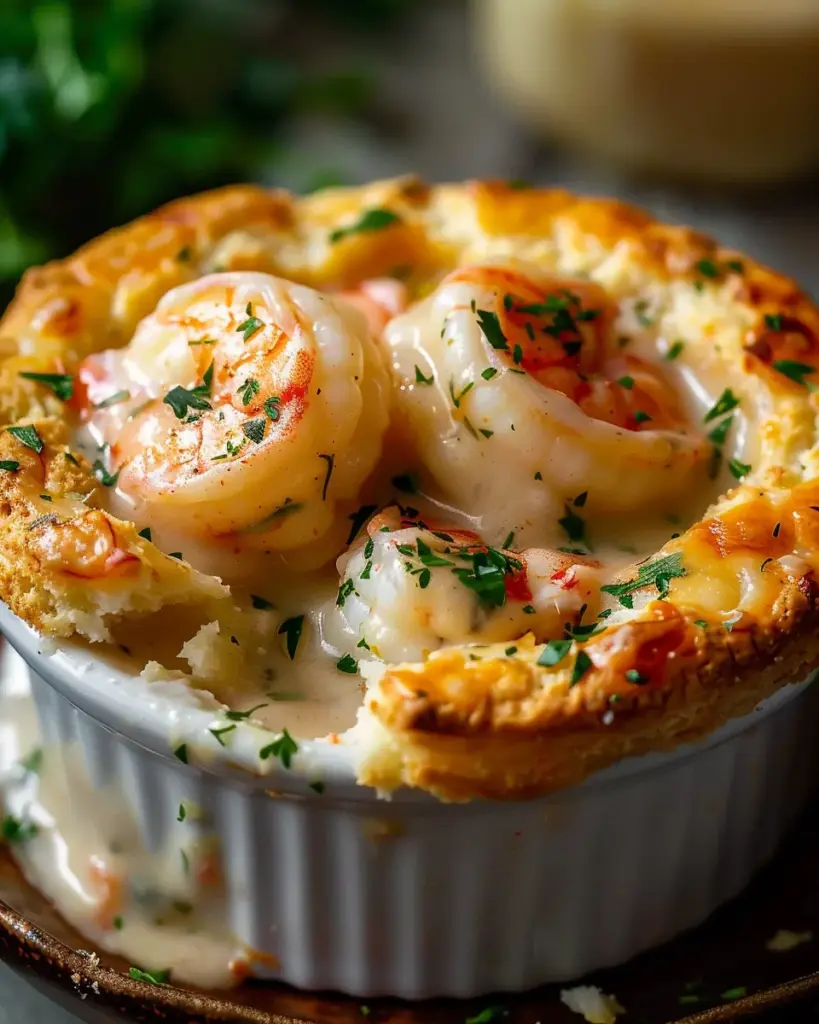 Shrimp & Lobster Cheddar Bay Biscuit Pot Pie