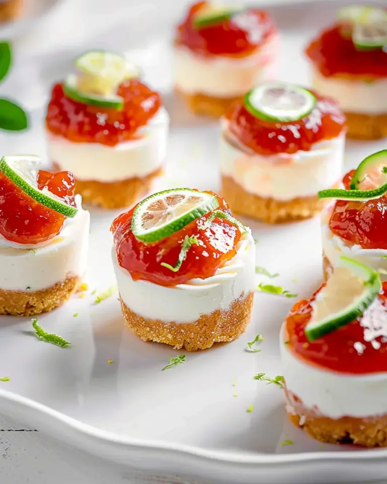 Mini Lime and Guava Cheesecakes (no-bake)