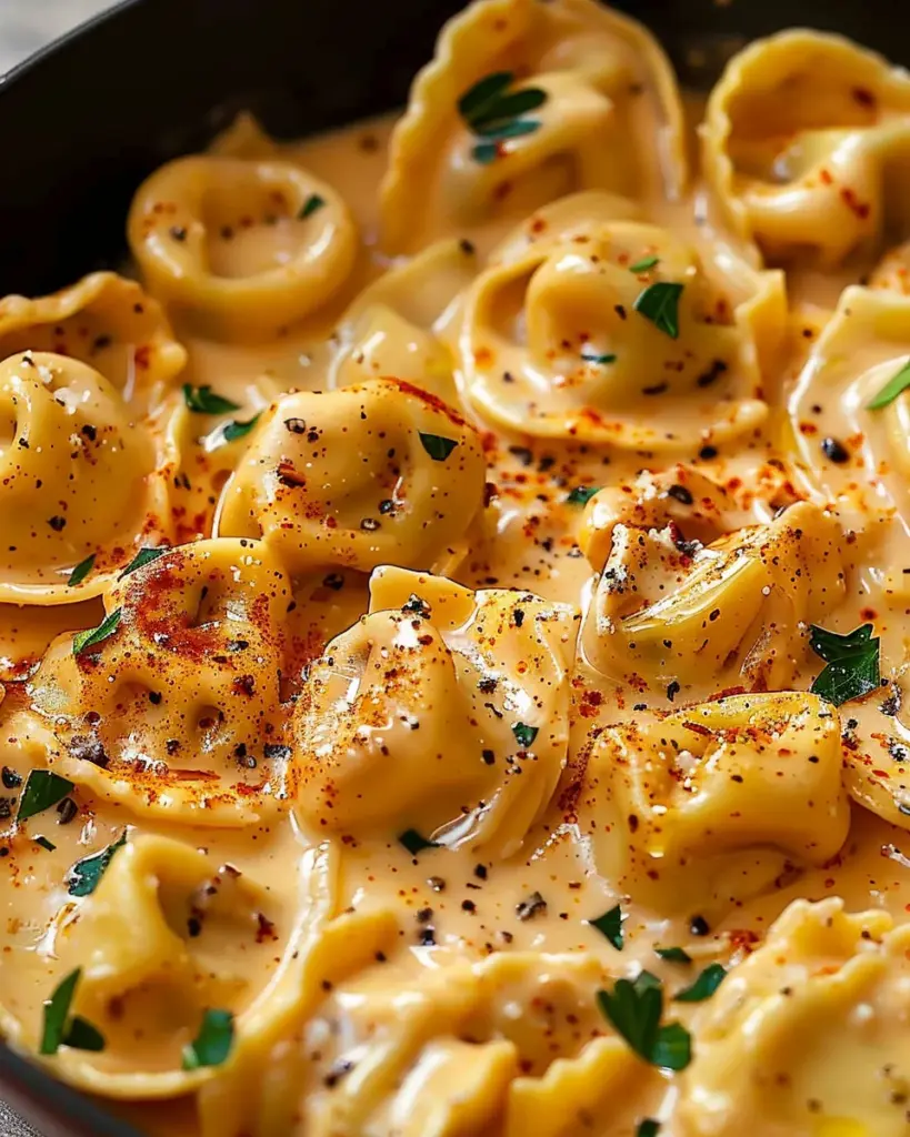 One-Pot Spicy Garlic Butter Chicken Tortellini